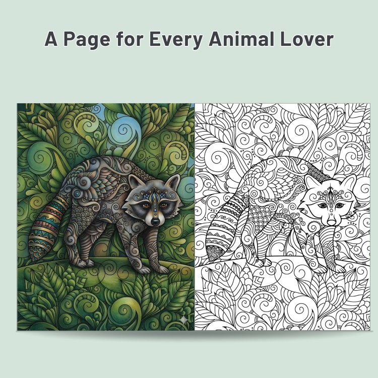 10 Hand Drawn Mandala Animals with Intricate Mandala Backgrounds Volume 2