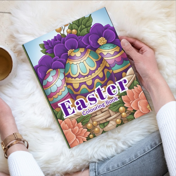 Easter Colouring Book For Adults