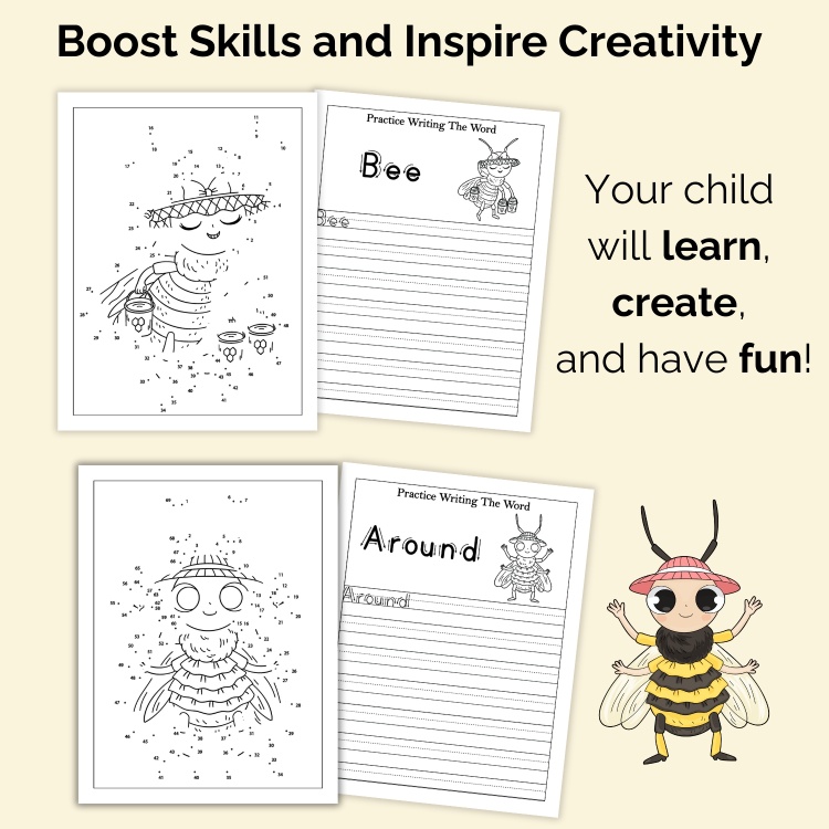 Buzz Into Learning Dot-To-Dot & Writing Practice For Ages 5-9