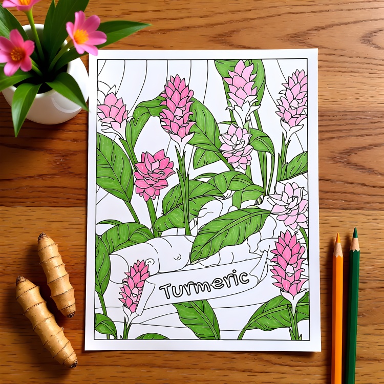 Herbal Garden Colouring Book