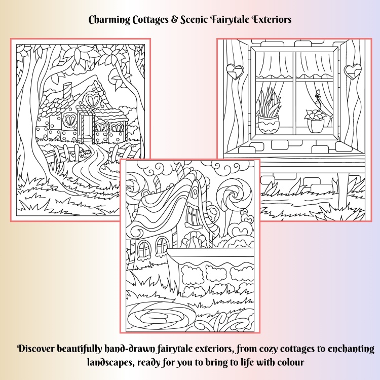Fairytale Backgrounds Colouring Book