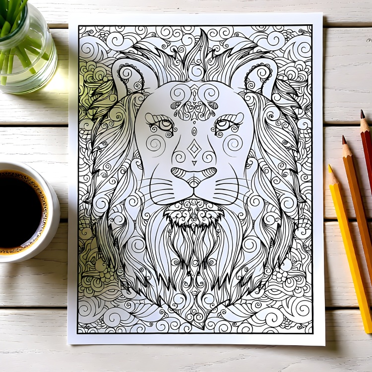 Intricate Animal Mandala Colouring Book For Adults