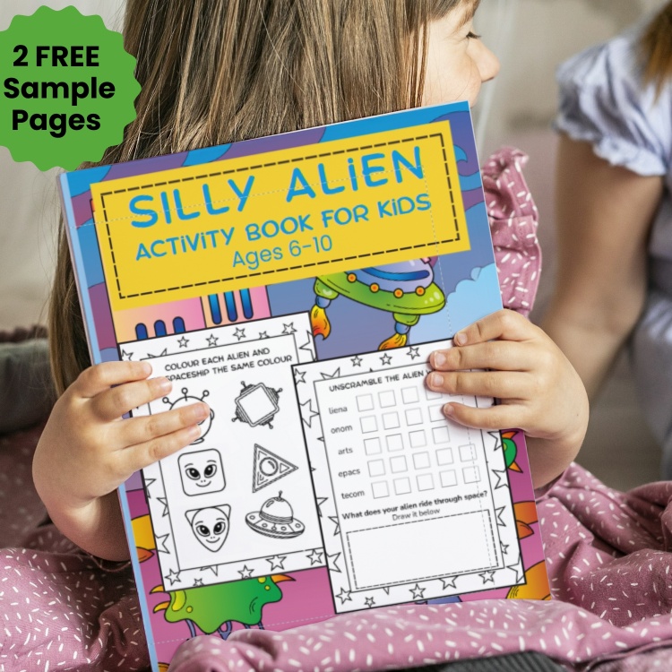 Sill Alien Activity Book For Kids Ages 6-10