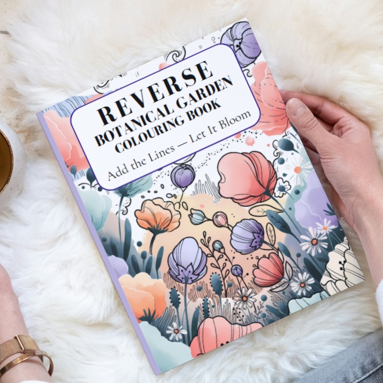 Reverse Botanical Garden Colouring Book - US Edition