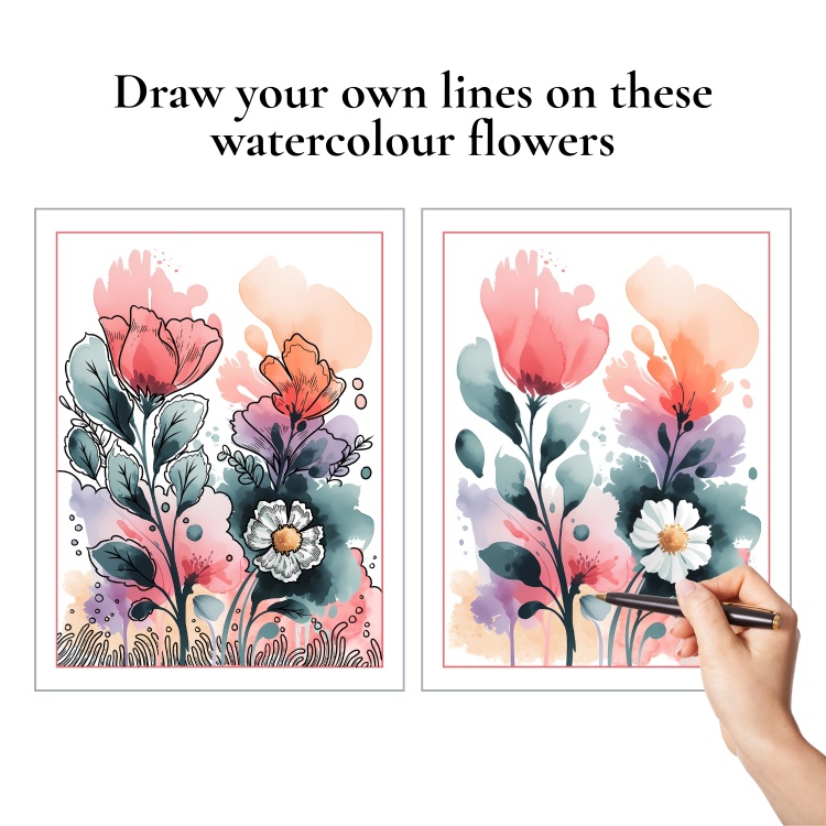Reverse Botanical Garden Colouring Book