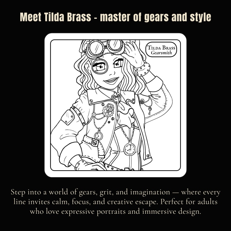 Steampunk Portaits - Men and Women of the Machine Colouring Book