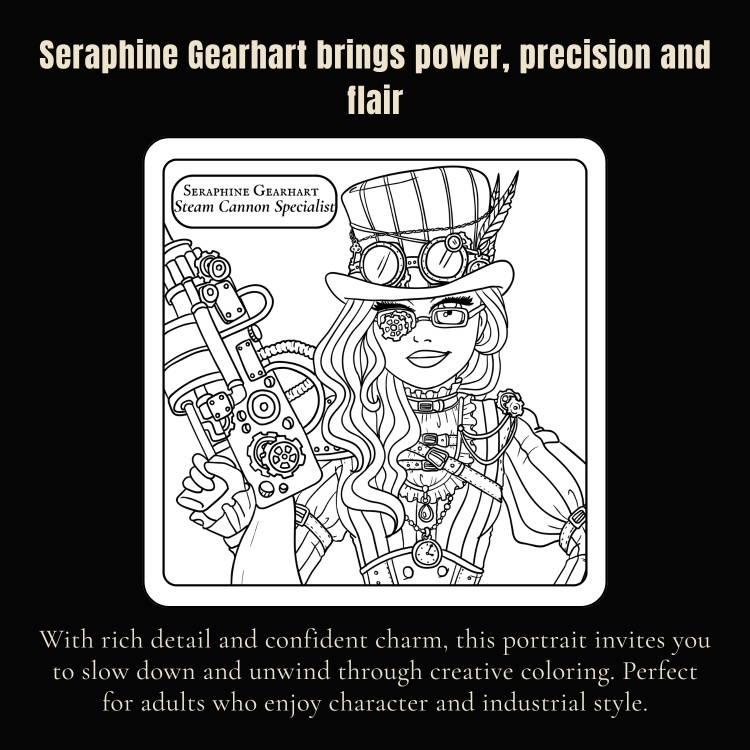 Steampunk Portaits - Men and Women of the Machine Colouring Book