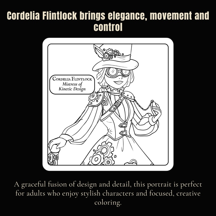 Steampunk Portaits - Men and Women of the Machine Colouring Book