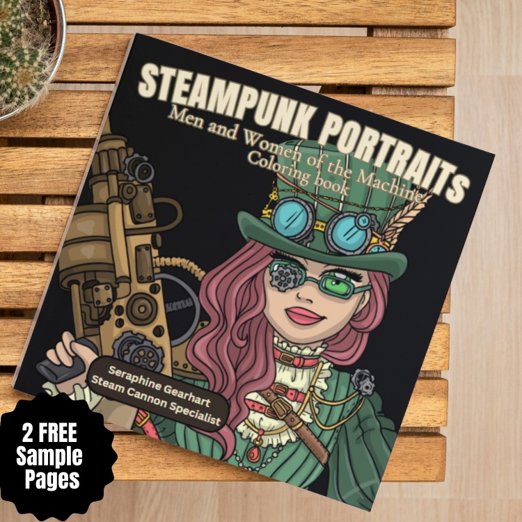 Steampunk Portaits - Men and Women of the Machine Colouring Book