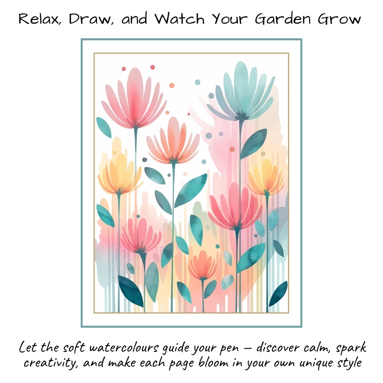 Reverse Flower Colouring Book - Australian Edition