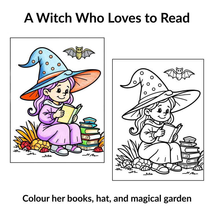 Bold & Easy Halloween Colouring Pages for Kids (ages 3-6)
