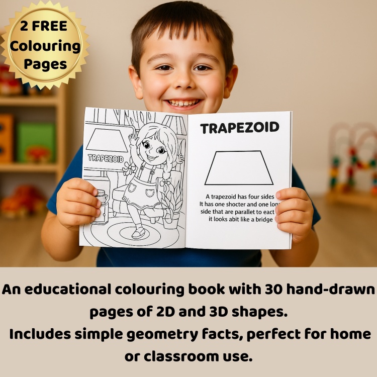 Shape Learning Colouring Book For Kids Ages 5-10