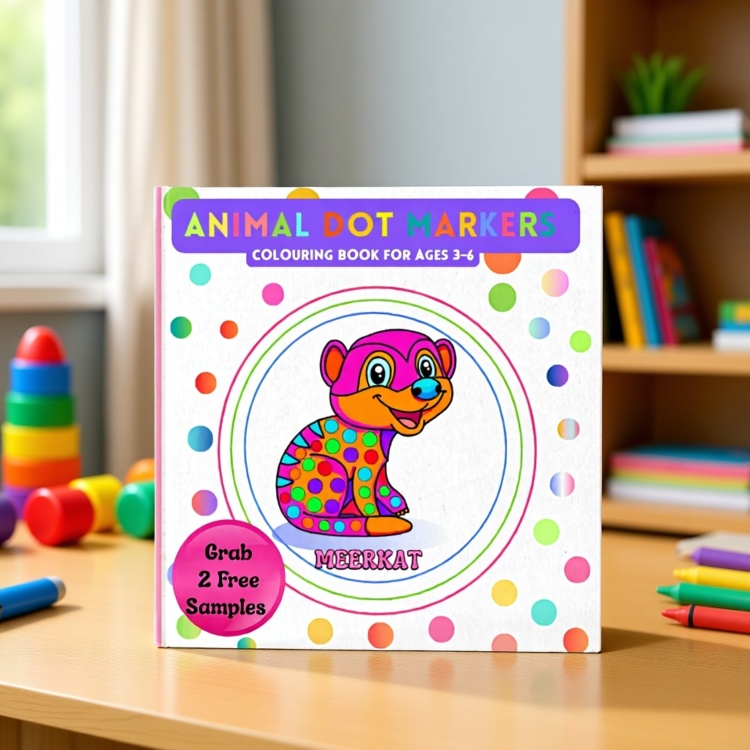 Animal Dot Marker Colouring Book for Kids Ages 3-6