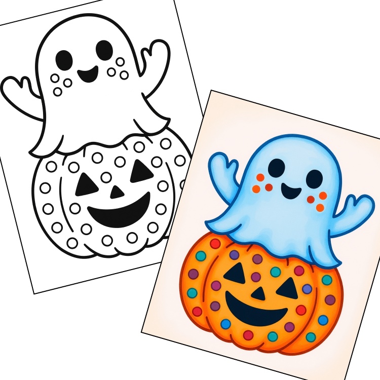 Halloween Dot Marker Activity Book for Kids ages 3-6