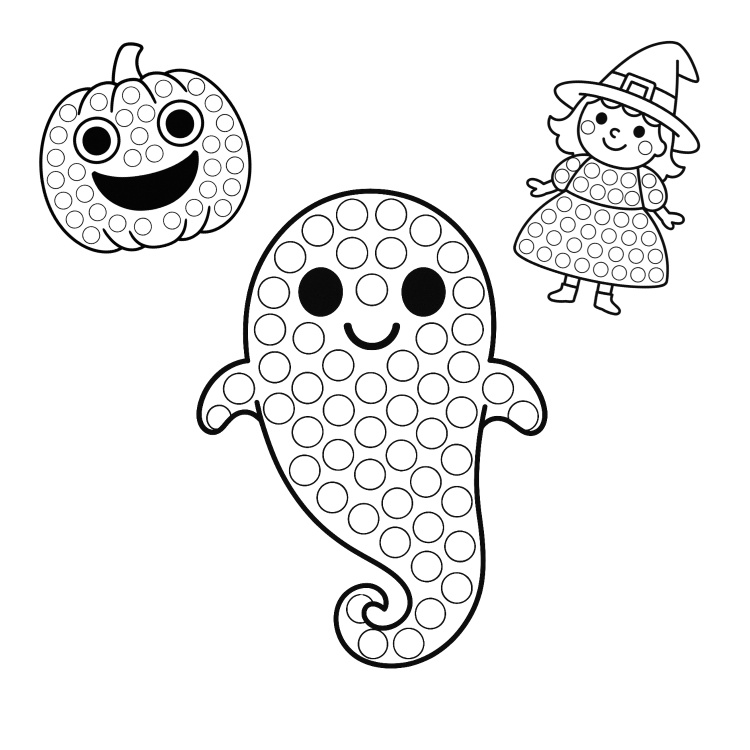 Halloween Dot Marker Activity Book for Kids ages 3-6