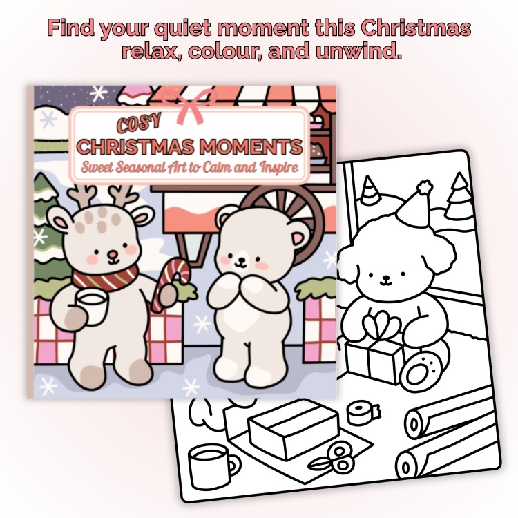 Cosy Chritsmas Moments Colouring Book For Adults