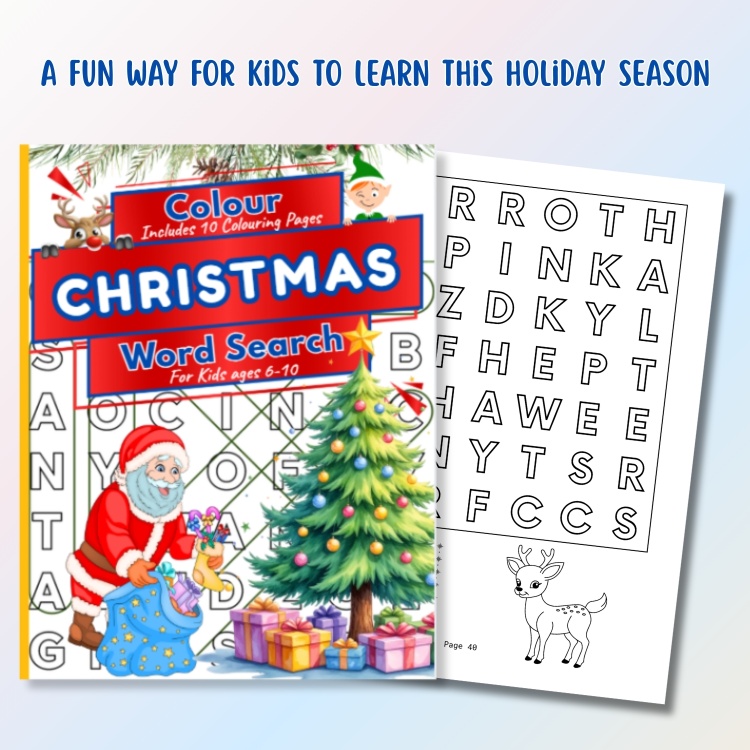 Colour Word Search Activity Book For Kids Ages 6-10
