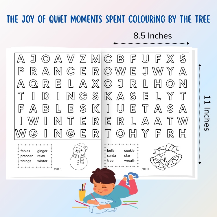 Colour Word Search Activity Book For Kids Ages 6-10