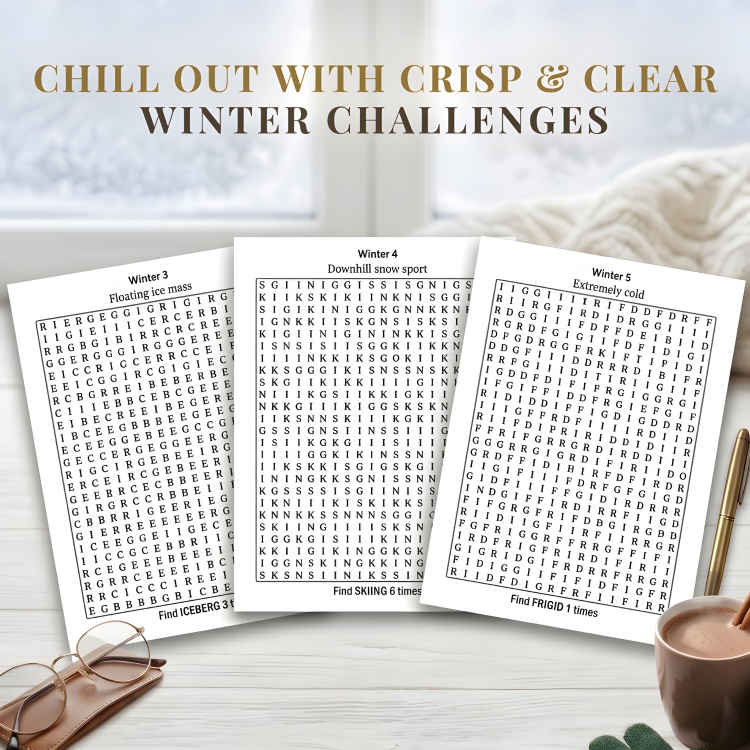 Cosy Winter Word Search Puzzles