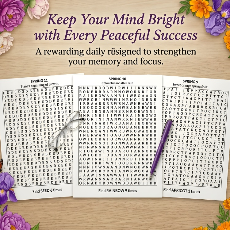 Spring Word Search Puzzle Book: Large Print