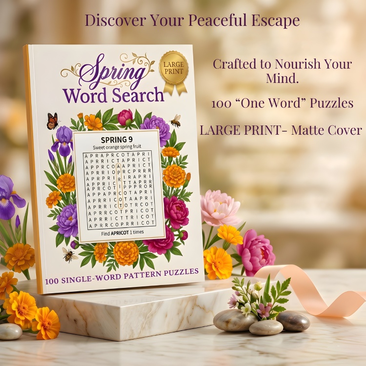 Spring Word Search Puzzle Book: Large Print