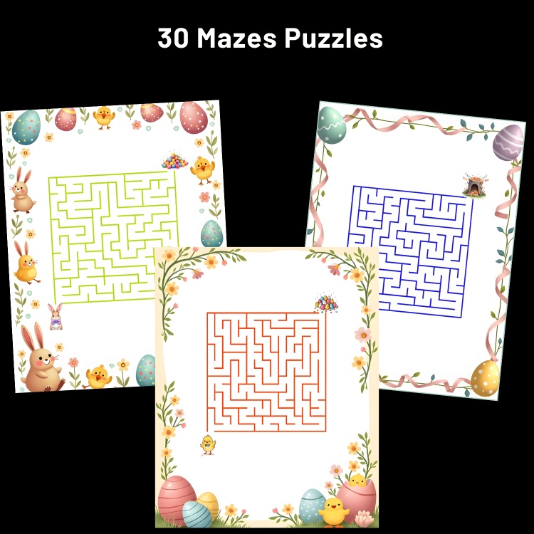 Easter Activity Book For Kids Ages 5-8