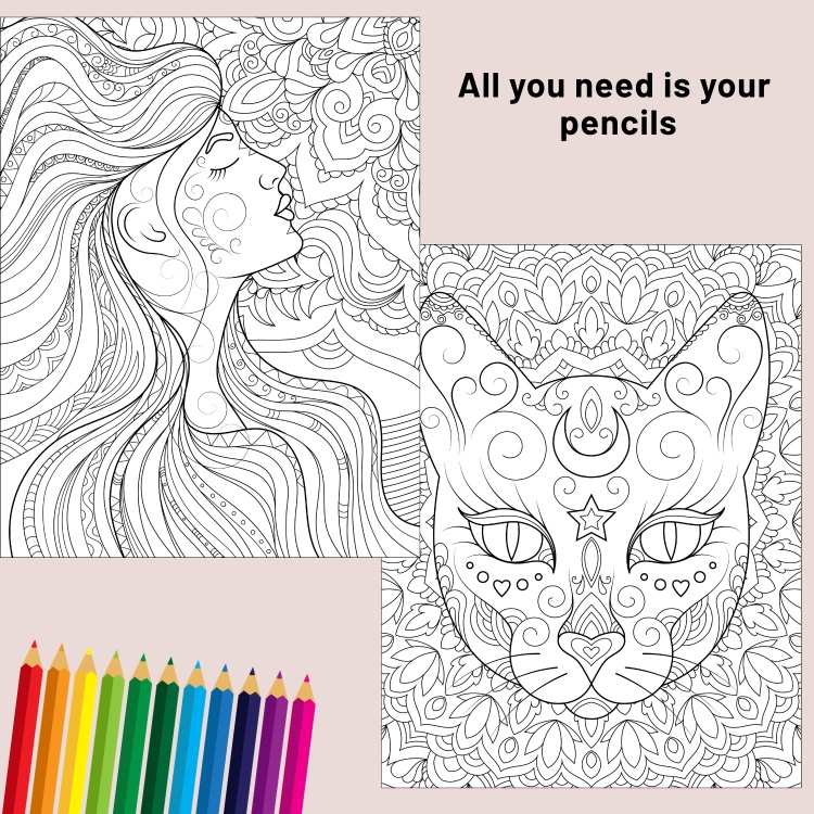 Mystic Mandala Colouring Pages for Adults