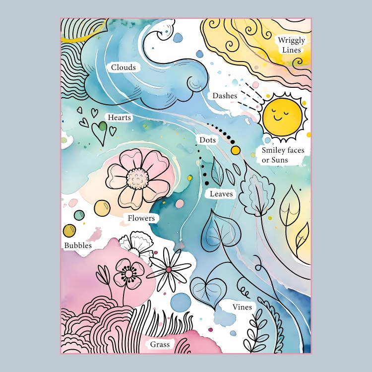 Abstract Reverse Colouring Pages