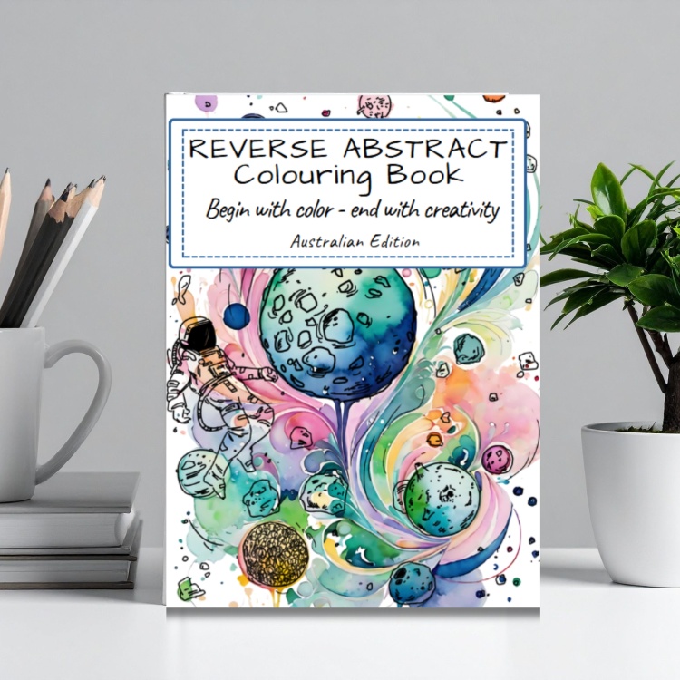 Reverse Abstract Colouring Book - Australian Edition