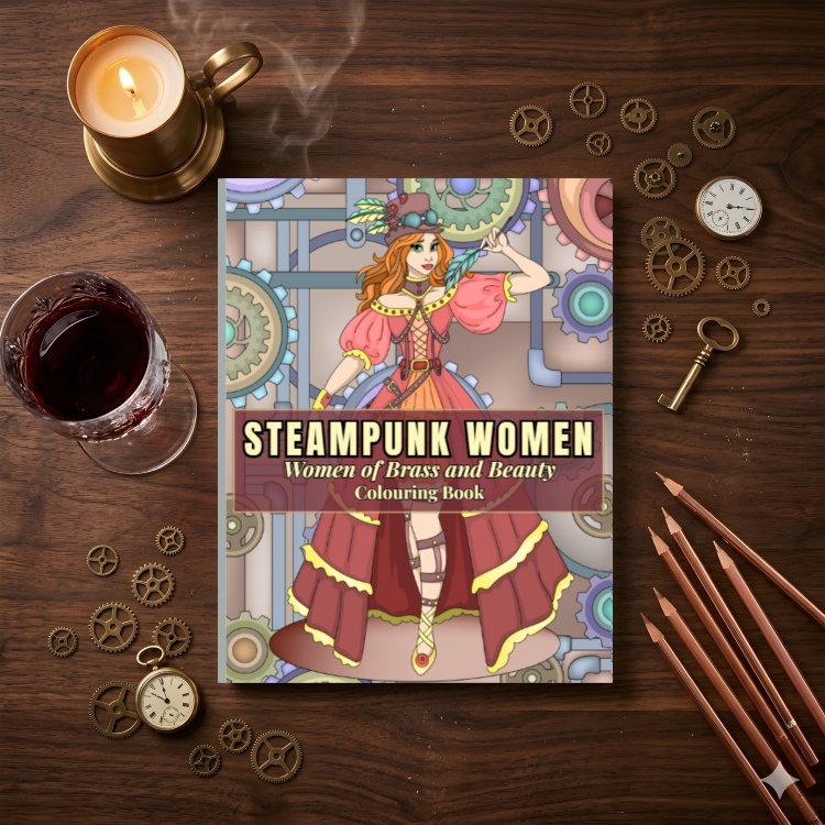 Steampunk Women Colouring Pages