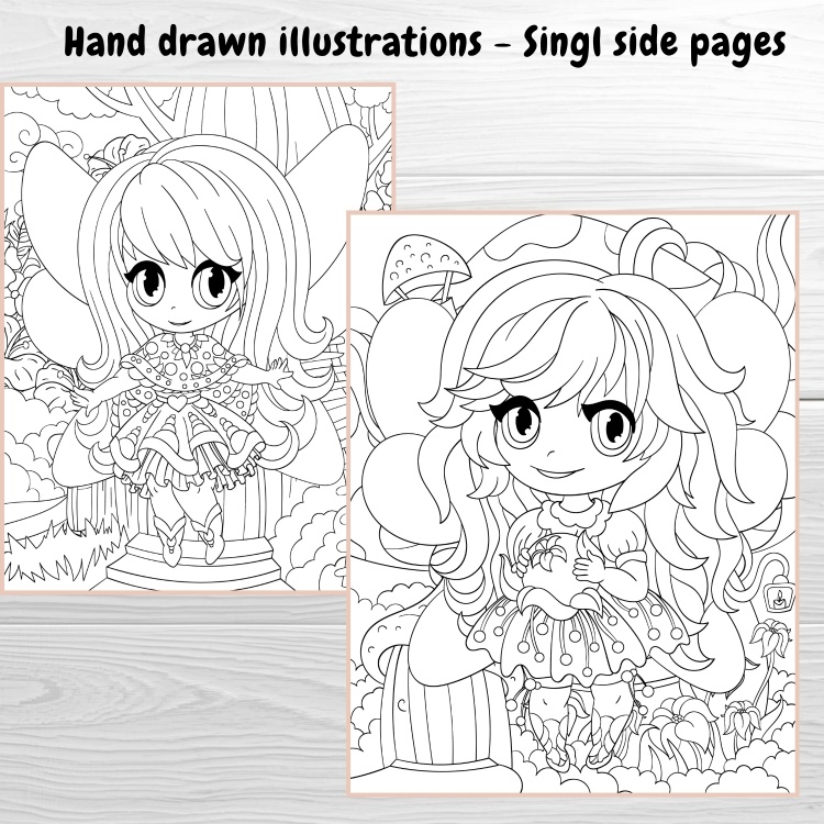Chibi Fairies - Travel Size Colouring Book