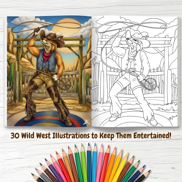 Outlaws Of The Animal Kingdom Colouring Book For Kids Ages 5-9