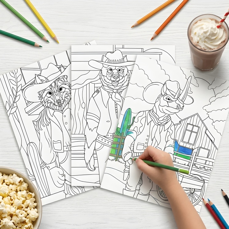 Outlaws Of The Animal Kingdom Colouring Book For Kids Ages 5-9